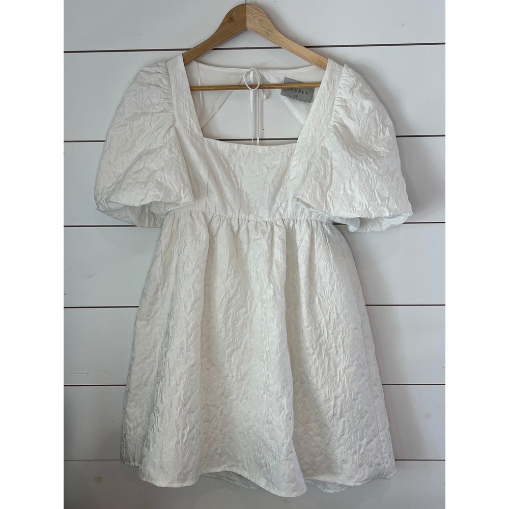 Hausen Puff Sleeve Dress Cottagecore fairy core quiet luxury XS wedding